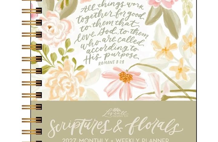 Scriptures & Florals A5 Diary 2027