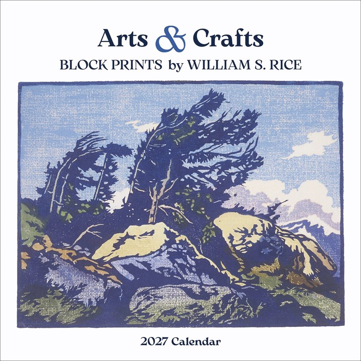 William S Rice, Arts & Crafts Block Prints Calendar 2027