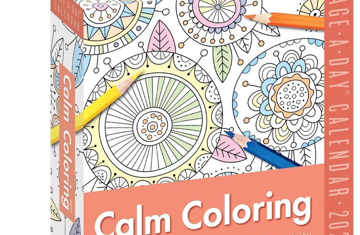Calm Colouring Desk Calendar 2027