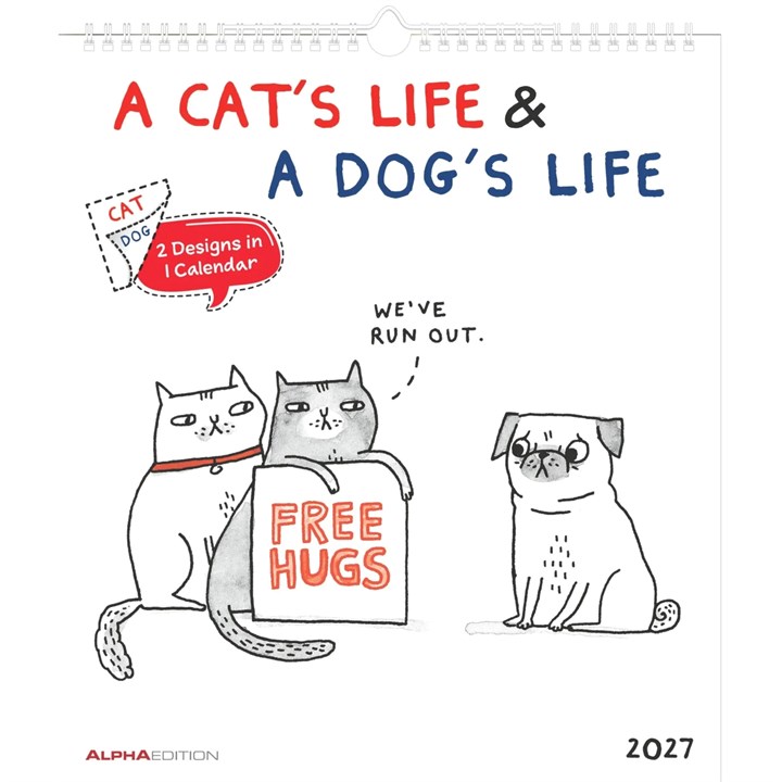 Gemma Correll, A Cats Life & A Dogs Life Deluxe Calendar 2027