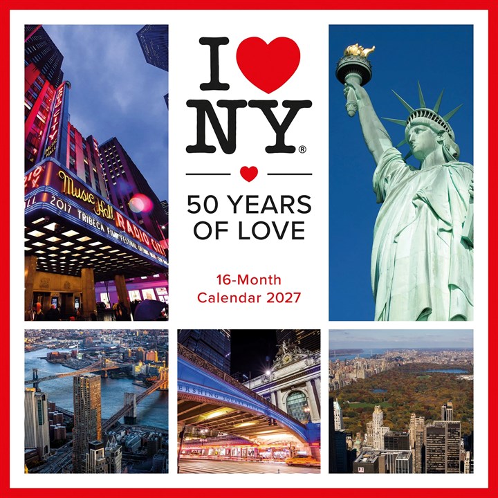 I Love NY City Colour Calendar 2027