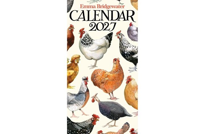 Emma Bridgewater Chickens Slim Calendar 2027