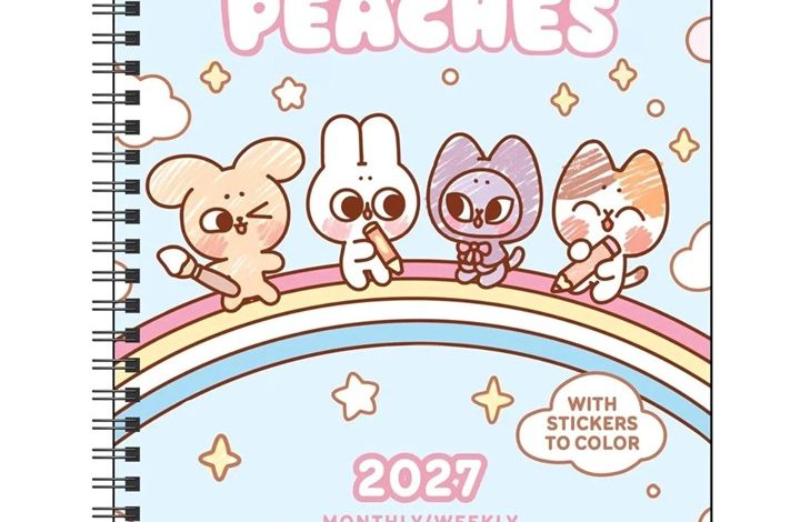 Pocket Peaches Colouring Diary 2027