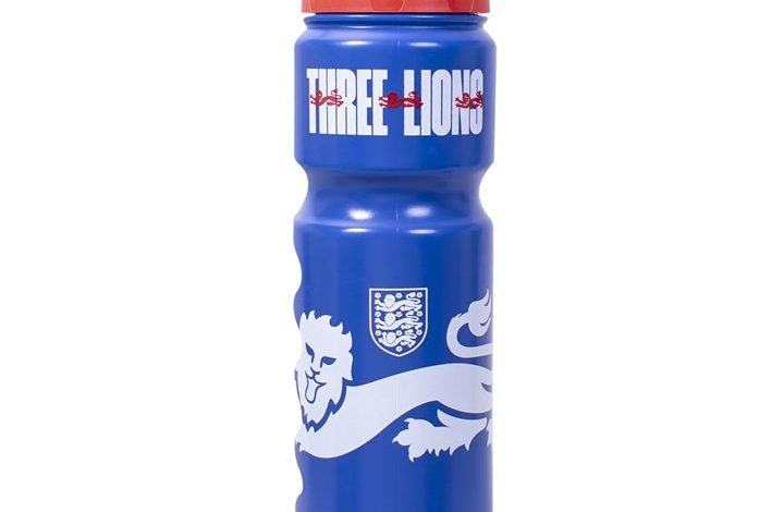 England Three Lions Blue Water Bottle