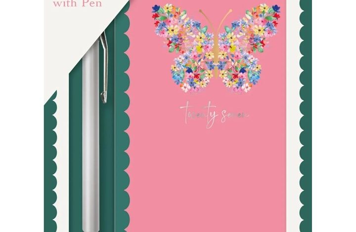 Butterfly Gift Set with Pen Slim Diary 2027