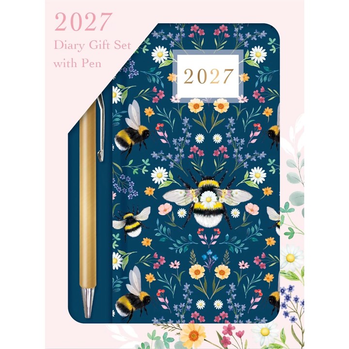 Bee Gift Set with Pen Slim Diary 2027