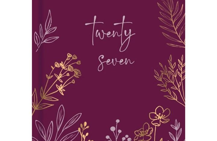 Maroon Floral Meadow A7 Diary 2027