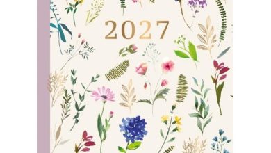 White Floral Meadow A7 Diary 2027