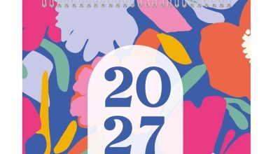 Patterns Easel Desk Calendar 2027