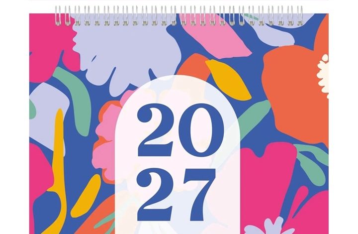 Patterns Easel Desk Calendar 2027