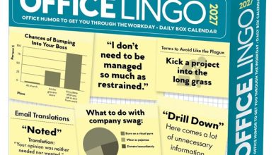 Office Lingo Desk Calendar 2027