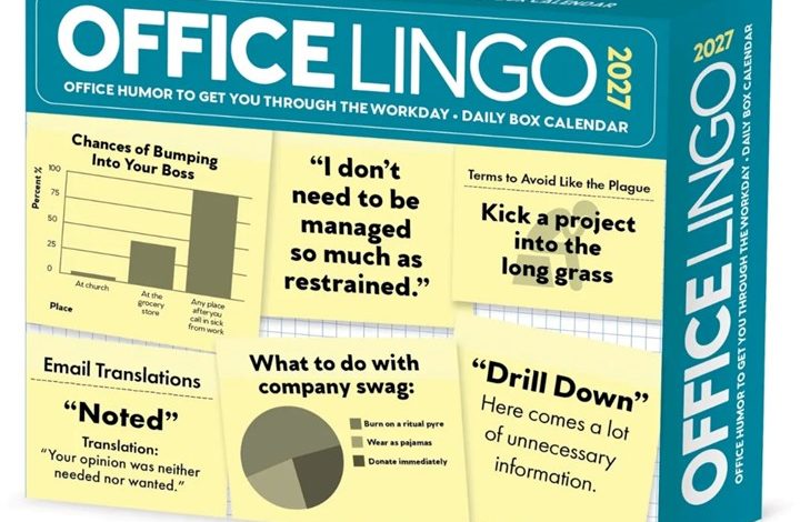 Office Lingo Desk Calendar 2027