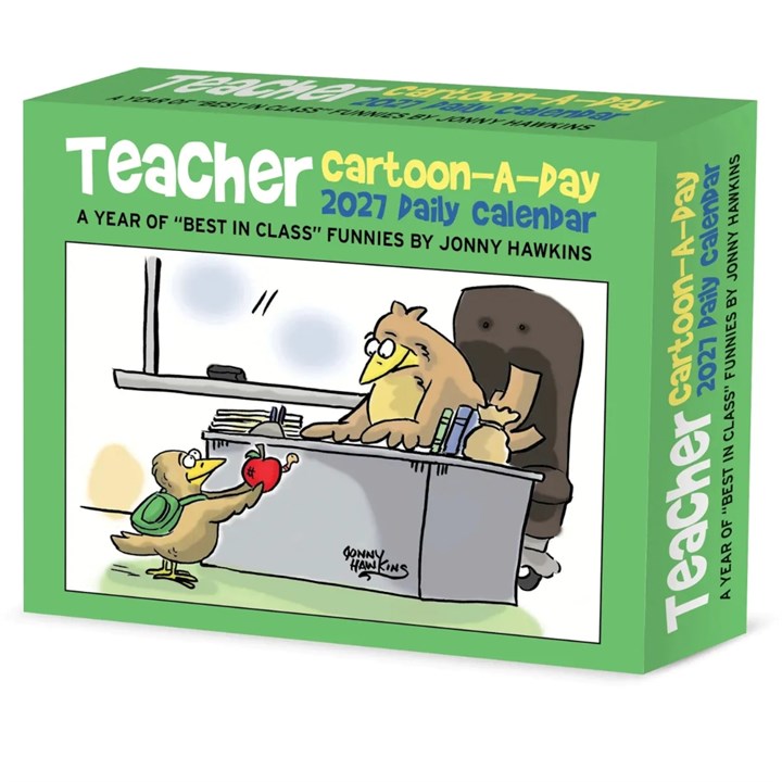 Teacher Cartoon A Day Desk Calendar 2027