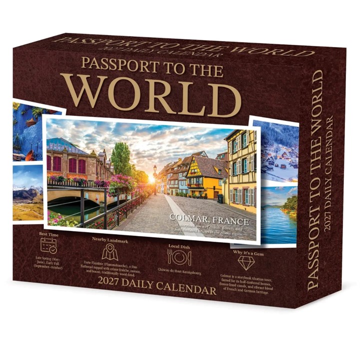 Passport to the World Desk Calendar 2027
