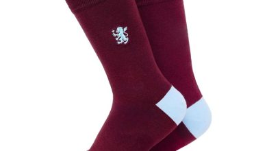 Aston Villa FC Claret and Blue Dress Socks - Size 7 - 11