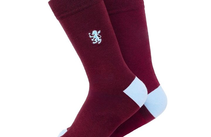 Aston Villa FC Claret and Blue Dress Socks - Size 7 - 11