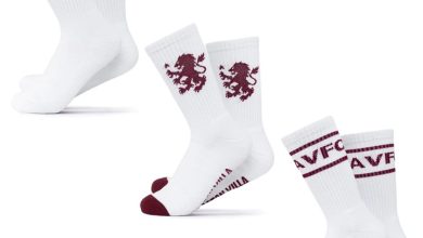 Aston Villa FC Crew Socks 3 Pack - Size 7 - 11