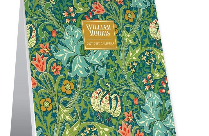William Morris Easel Desk Calendar 2027
