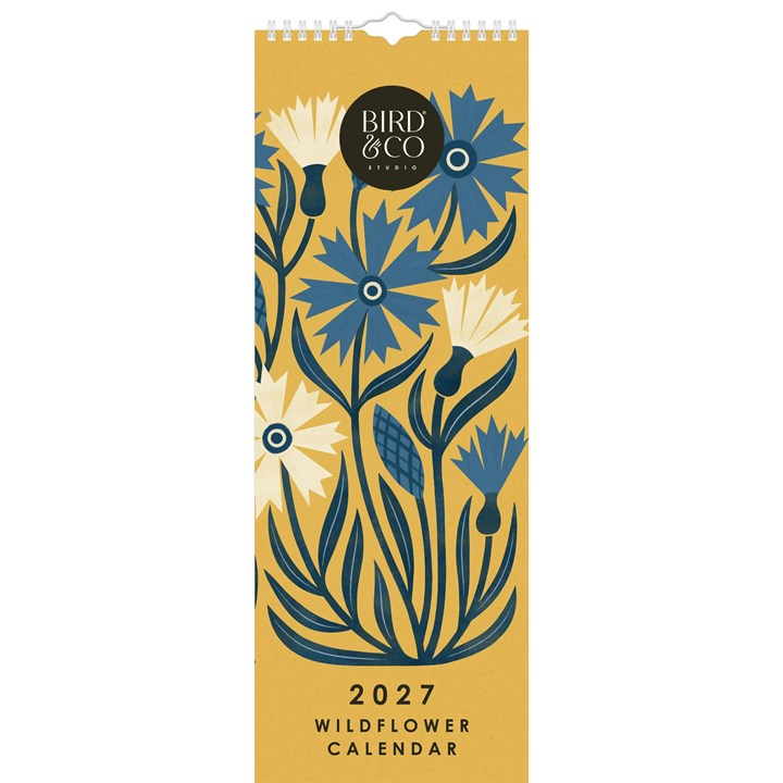 Bird & Co Wildflower Slim Calendar 2027