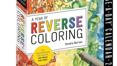 A Year of Reverse Colouring Desk Calendar 2027