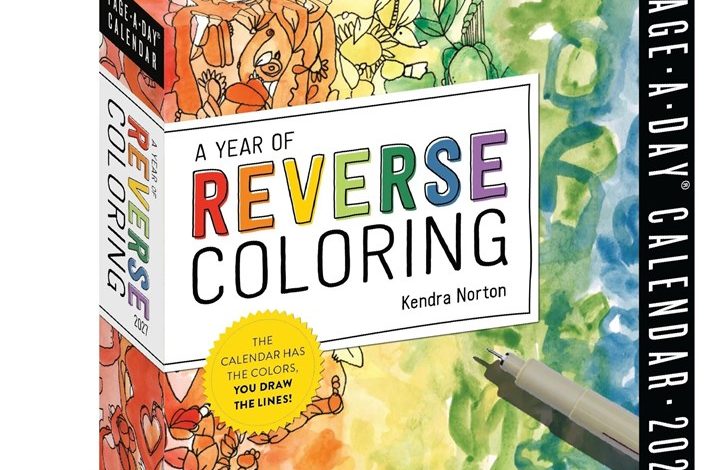 A Year of Reverse Colouring Desk Calendar 2027