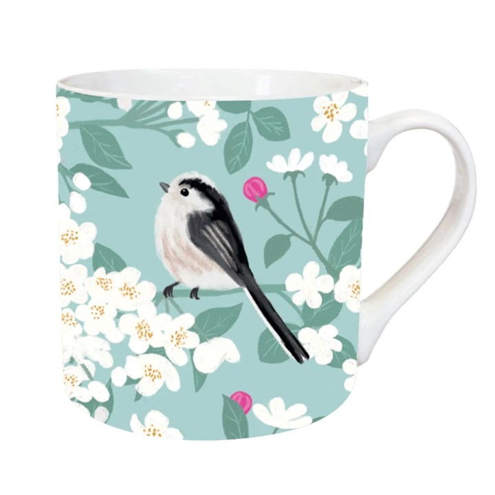 RSPB, White Blossom Long Tailed Tit Tarka Mug