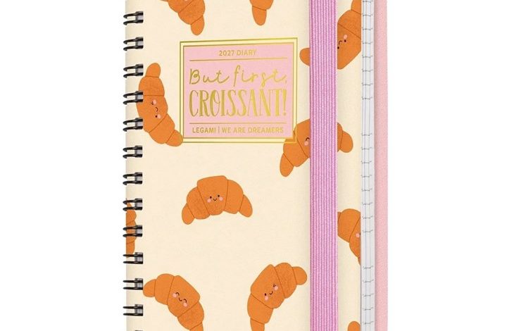 Croissant Small Week-To-View Spiral Diary 2027