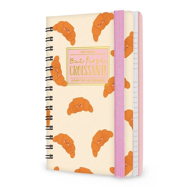 Croissant Small Week-To-View Spiral Diary 2027