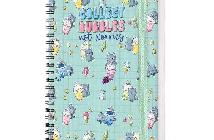 Kitty Bubble Tea Large Week-To-View Spiral A5 Diary 2027