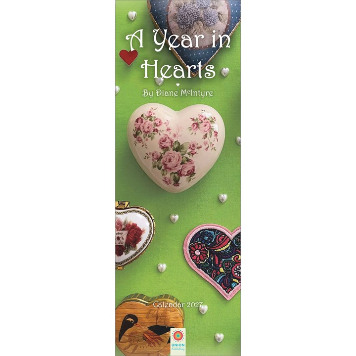 A Year in Hearts Slim Calendar 2027