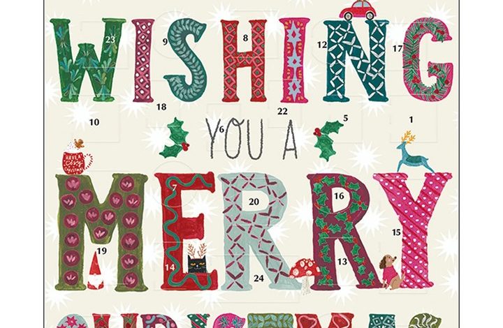 Merry Christmas Mini Traditional Advent Card