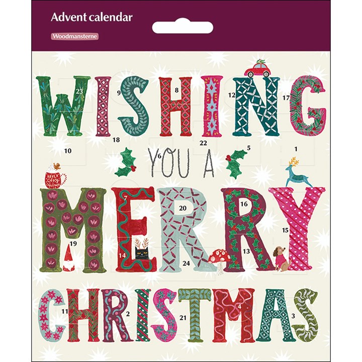 Merry Christmas Mini Traditional Advent Card