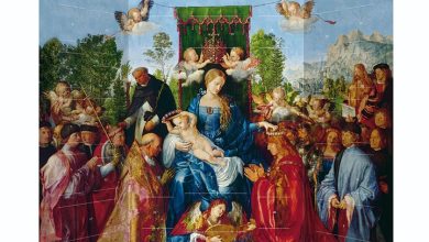 Feast of the Rosary Freestanding Traditional Advent Calendar