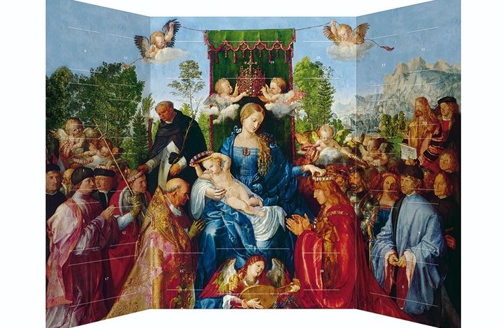 Feast of the Rosary Freestanding Traditional Advent Calendar