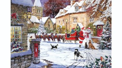 Village Delivery Freestanding Traditional Advent Calendar