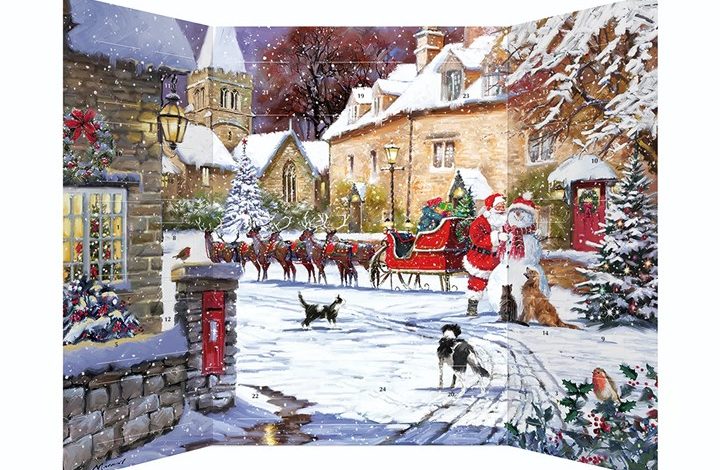Village Delivery Freestanding Traditional Advent Calendar