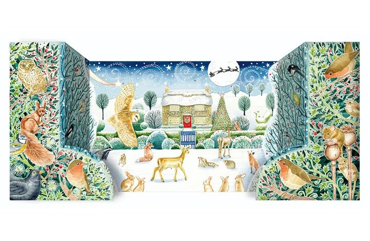Winter Cottage 3D Freestanding Traditional Advent Calendar