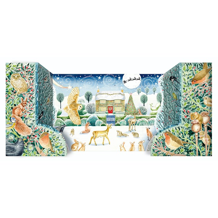 Winter Cottage 3D Freestanding Traditional Advent Calendar