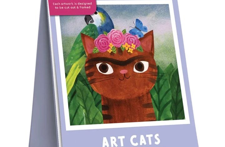 Art Cats Easel Desk Calendar 2027