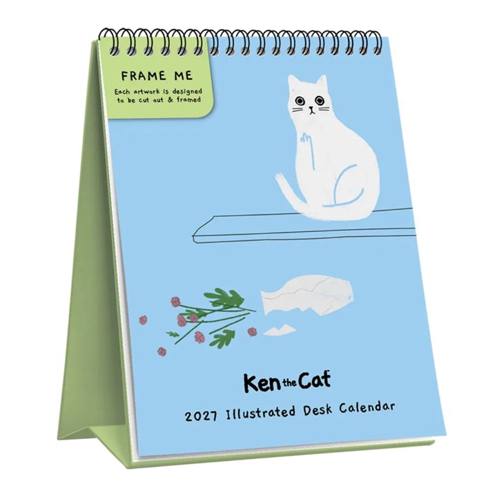 Ken the Cat Easel Desk Calendar 2027