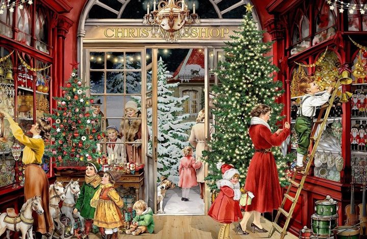 Nostalgic Christmas Shop A4 Traditional Advent Calendar