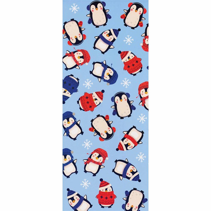 Tumbling Penguins Slim Calendar Gift Wrap Envelope