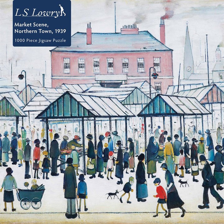 L S Lowry, Market Scene In Northern Town Jigsaw