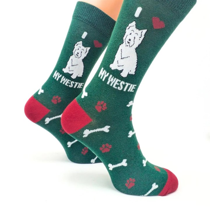 I Heart My Westie Socks – Size 6 – 9