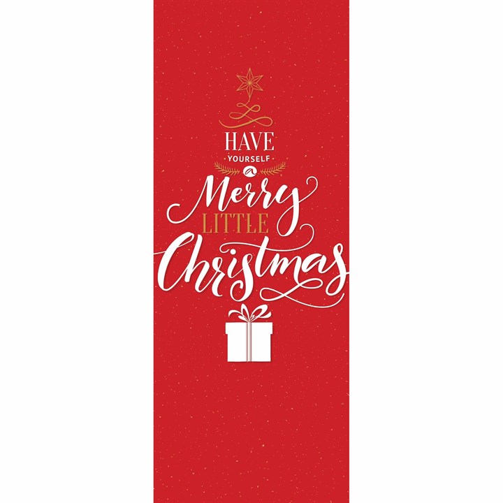 Red Merry Little Christmas Slim Calendar Gift Wrap Envelope