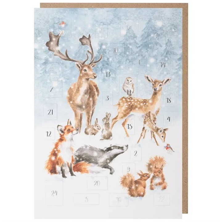 Wrendale Designs, Winter Wonderland Woodland Animal Advent Card