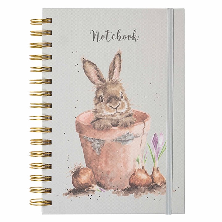 Wrendale Designs, Flower Pot Rabbit A5 Notebook