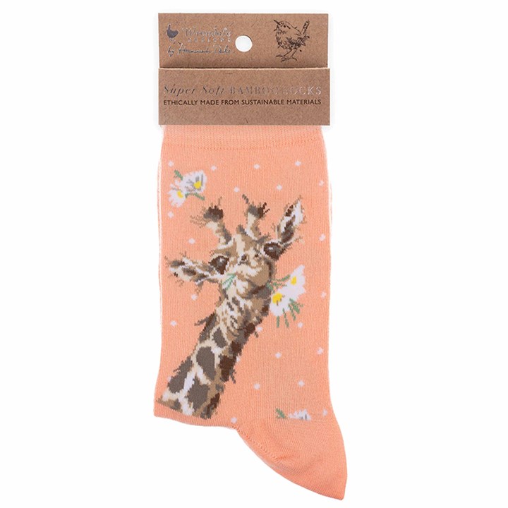Wrendale Designs, Flowers and Giraffe Socks – Size 4 – 7