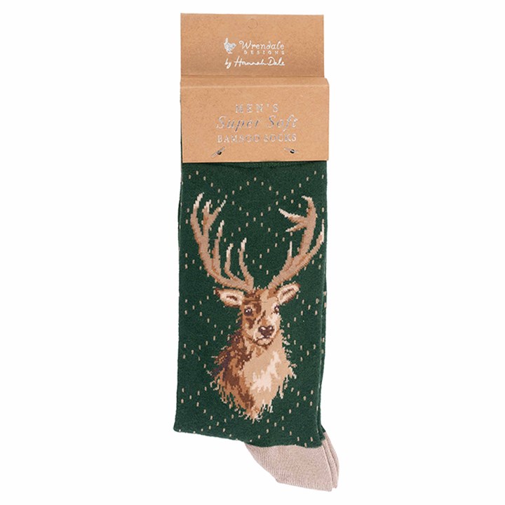 Wrendale Designs, Portrait of A Stag Socks – Size 7 – 11
