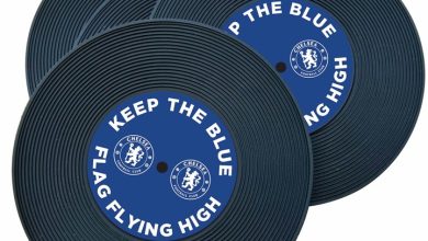 Chelsea FC 4 Pack Record Coasters